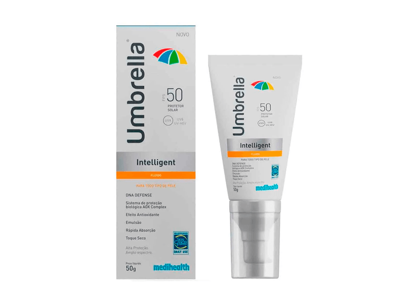 Protetor-Solar-Facial-Umbrella-Intelligent-Fluido-FPS50-50g