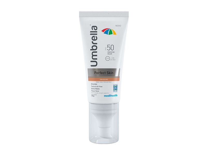 Protetor-Solar-Facial-Umbrella-Perfect-Skin-FPS50-Tom-Escuro-50g