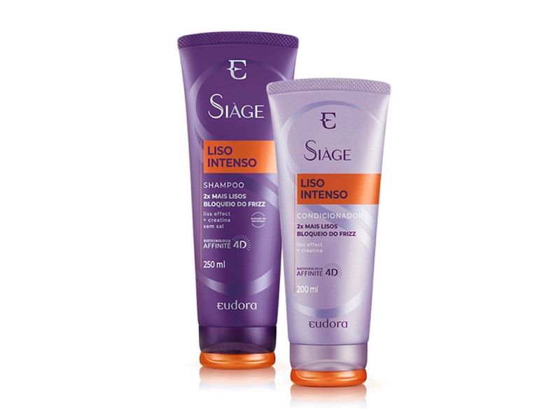 Kit-Shampoo-Eudora-Siage-Liso-Intenso-250ml---Condicionador-200ml