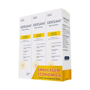 Kit Loção Hidratante Dersani Original 3 Unidades com 200ml Cada