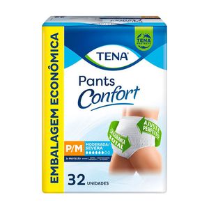 Roupa Íntima Tena Pants Confort P/M Embalagem Econômica 32 Unidades