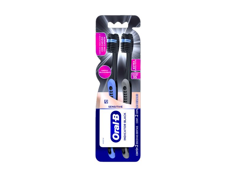 Escova-Dental-Oral-B-Indicador-Black-com-Carvao-2-Unidades