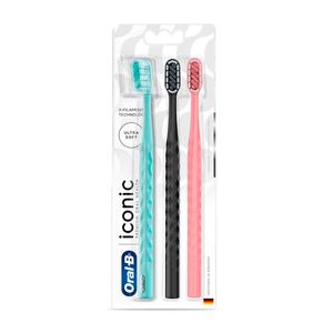 Escova Dental Oral-B Iconic Premium Ultra Soft 3 Unidades