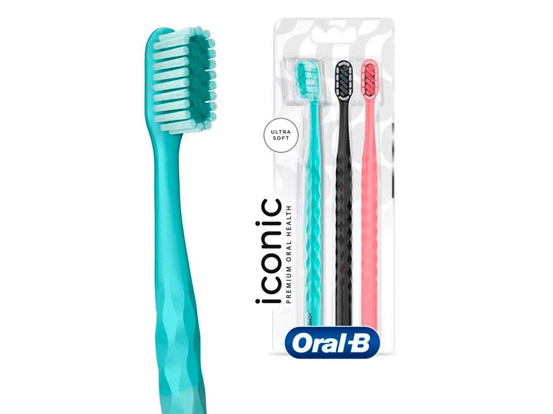 Escova-Dental-Oral-B-Iconic-Premium-Ultra-Soft-3-Unidades