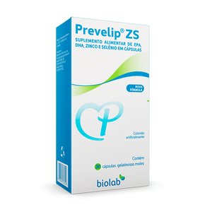 Suplemento Alimentar Prevelip ZS 30 Cápsulas Gelatinosas Moles