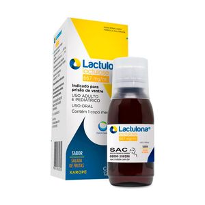 Lactulona 667mg/ml Xarope Sabor Salada de Frutas 120ml + Copo Medidor