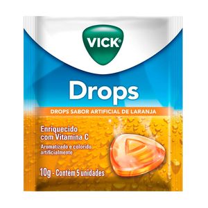 Pastilhas Vick Drops Sabor Laranja 5 Unidades