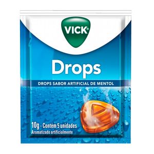 Pastilhas Vick Drops Sabor Mentol 5 Unidades
