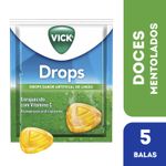 Vick Drops Sabor Limão com 5 pastilhas