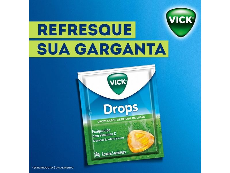 Vick Drops Sabor Limão com 5 pastilhas