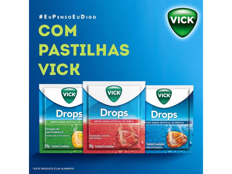 Vick Drops Sabor Limão com 5 pastilhas
