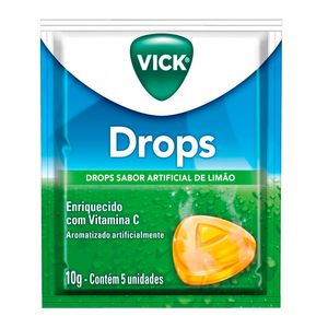 Pastilhas Vick Drops Sabor Limão 5 Unidades