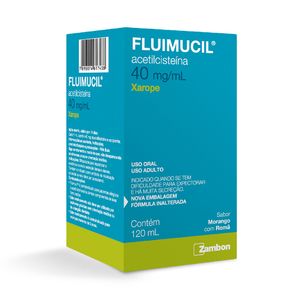 Fluimucil 40mg/ml Xarope Sabor Morango com Romã 120ml