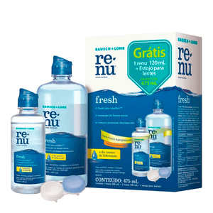 Kit Renu Fresh Solução Multiuso Para Lente De Contato 475ml + Estojo Para Lentes