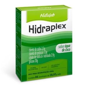 Hidraplex Pó Natulab Sabor Água de Coco 4 Envelopes de 27,9g