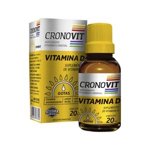 Suplemento Vitamínico-Mineral Vitamina D Sabor Limão Solução em Gotas 20ml