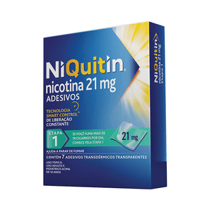 NiQuitin 21mg 7 Adesivos Transdérmicos Transparentes