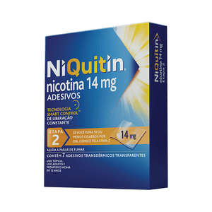 NiQuitin 14mg 7 Adesivos Transdérmicos Transparentes