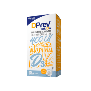 Suplemento Alimentar DPrev Todo Dia 400ui Solução Gotas Sabor Frutas 10ml