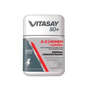 Suplemento Alimentar Vitasay 50+ Homem A-Z + Cafeína 30  Comprimidos Revestidos