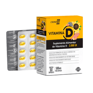 Suplemento Alimentar Cronovit Vitamina D 2.000 UI 60 Cápsulas