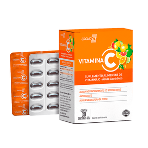 Suplemento Alimentar Cronovit Vitamina C 30 Cápsulas Gel