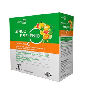 Suplemento Alimentar Cronovit Vitamina C, Zinco e Selênio 30 Cápsulas Gel