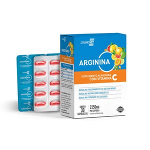 Suplemento Alimentar Cronovit Arginina com Vitamina C 30 Cápsulas Gel