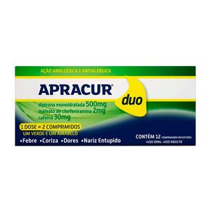 Apracur Duo 12 Comprimidos Revestidos