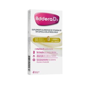 Addera D3 1.000UI 30 Cápsulas Gelatinosas
