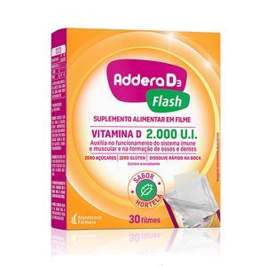 Addera D3 Flash 2.000UI Sabor Hortelã 30 Filmes