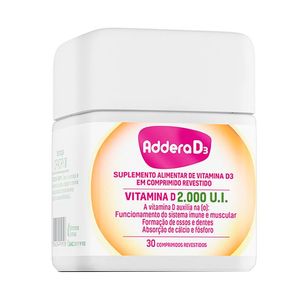 Suplemento Alimentar Addera D3 2.000 U.I. 30 Comprimidos Revestidos
