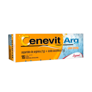 Cenevit Arg 1g+1g Sabor Laranja 16 Comprimidos Efervescentes