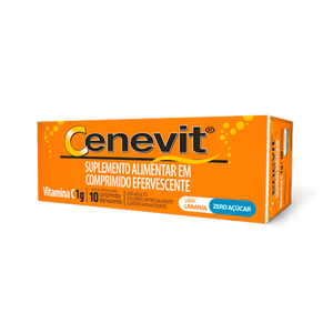 Suplemento Alimentar Cenevit 1g Sabor Laranja 10 Comprimidos Efervescentes