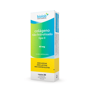 Colágeno 40mg Tipo II 30 Cápsulas - Biolab