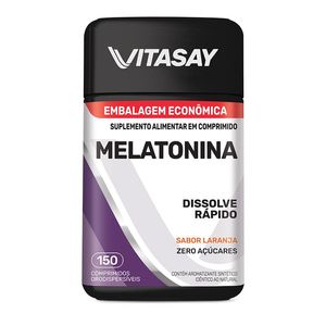 Suplemento Alimentar Vitasay Melatonina Sabor Laranja 150 Comprimidos Orodispersíveis