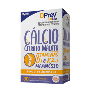 Suplemento Alimentar DPrev Cálcio 1.000 UI 30 Comprimidos Revestidos