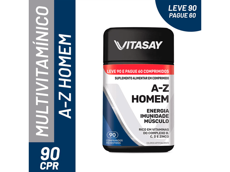 Suplemento-Alimentar-Vitasay-A-Z-Homem-90-Comprimidos-Revestidos