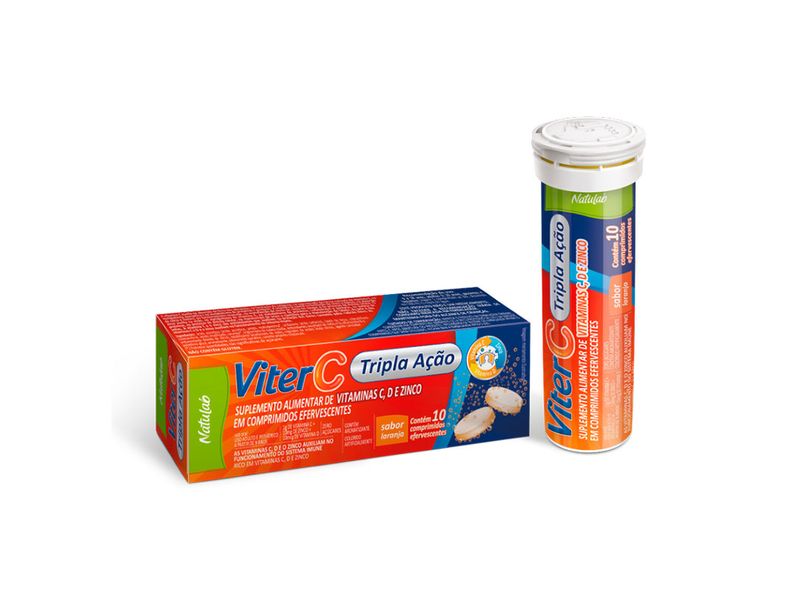 Suplemento-Alimentar-Viter-C-Tripla-Acao-Sabor-Laranja-10-Comprimidos-Efervescentes