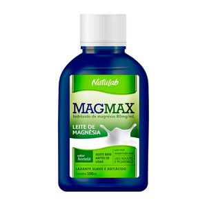 Leite de Magnésia Magmax 80mg/ml Natulab Sabor Hortelã 100ml