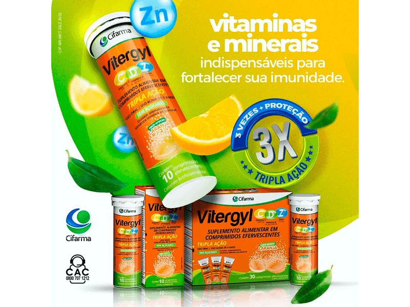 Suplemento-Alimentar-Vitergyl-CDZ-Tripla-Acao-Sabor-Laranja-30-Comprimidos-Efervescentes
