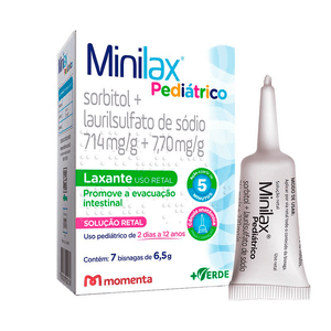 Minilax Pediátrico Solução Retal 7 Bisnagas 6,5g Cada