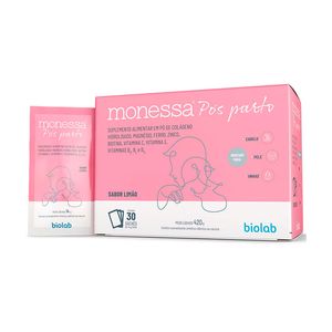 Suplemento Alimentar Monessa Pós Parto Sabor Limão 30 Sachês 14g Cada