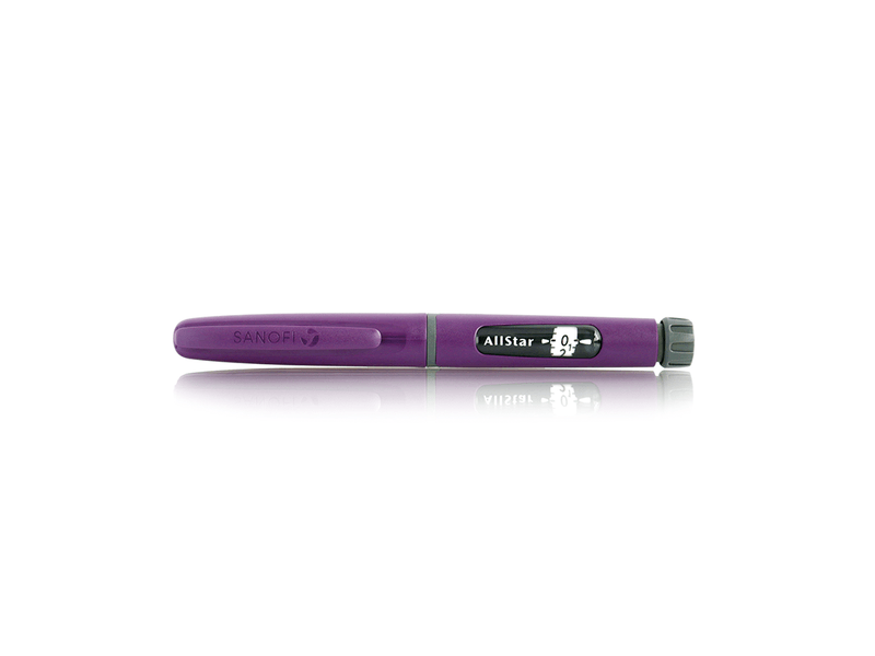 Caneta-para-Aplicacao-de-Insulina-All-Star-Roxa-capacidade-de-3mL