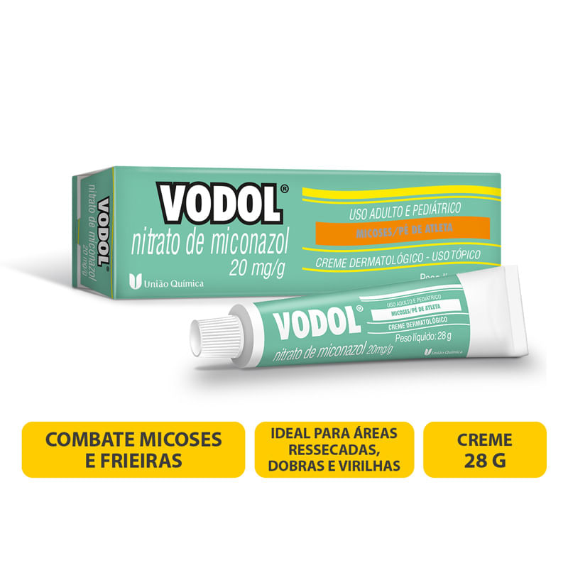Vodol 20mg/g Creme Dermatológico: Como Usar, Preço | Drogal