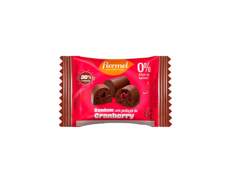 Bombom-Flormel-Cranberry-Zero-Acucar-15g