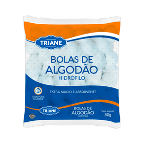 Bolas de Algodão Hidrófilo Triane 50g