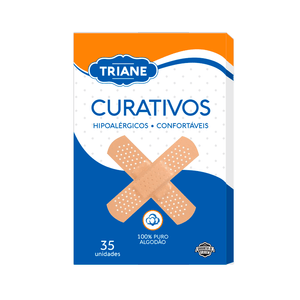 Curativos Triane Hipoalérgicos 100% Algodão 35 Unidades