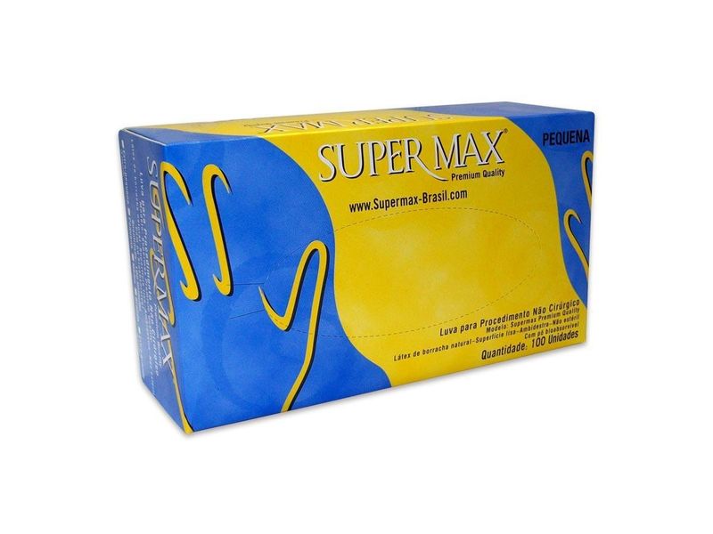 Luva-Para-Procedimentos-Super-Max-Tamanho-P-100-unidades