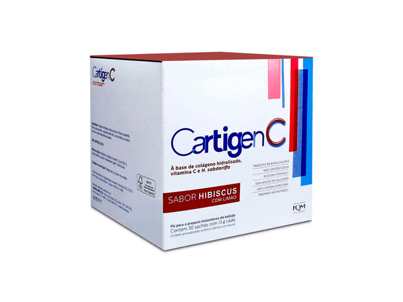 Colageno-Cartigen-C-Sabor-Hibiscus-Com-Limao-30-Saches